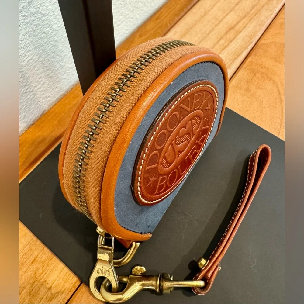 Dooney and Bourke Vintage Blue Nubuck Leather Coin Purse/Wristlet - Picture 3 of 5